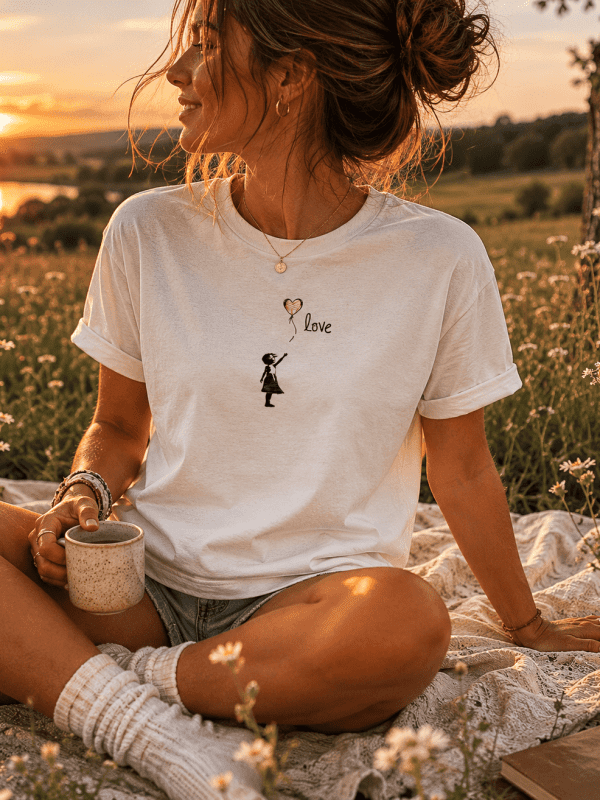 Damen Banksy TShirt „Girl with Balloon“