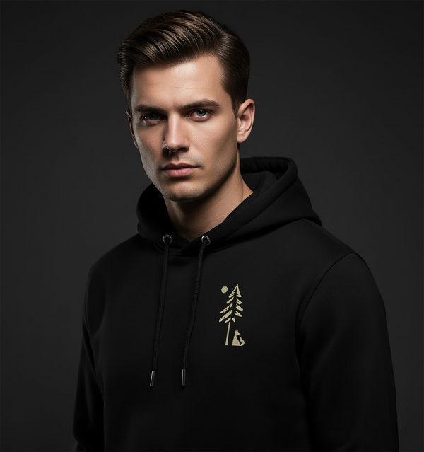 Herren Hoodie Fuchs editorial Hoodie „Fuchs im Wald“
