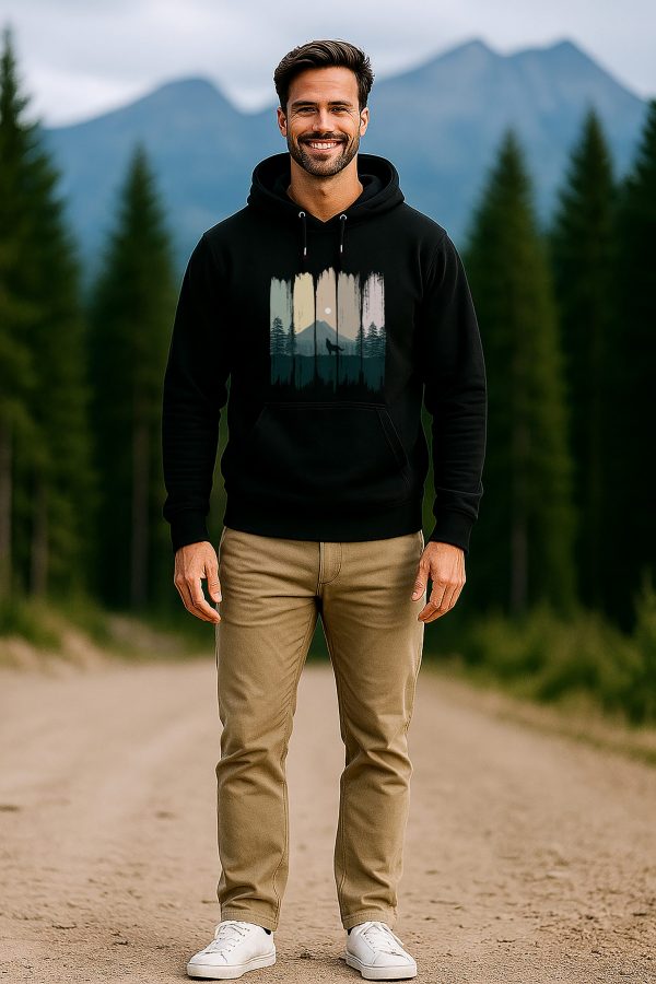 Herren Hoodie Wolf Hoodie "Wolf & Wildnis"