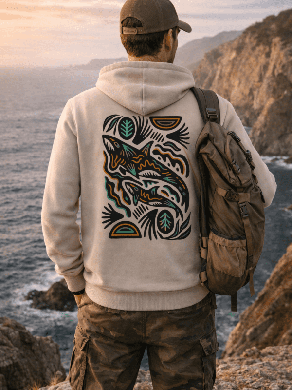 Herren Hoodie retro Wal Hoodie „Ocean Legend“