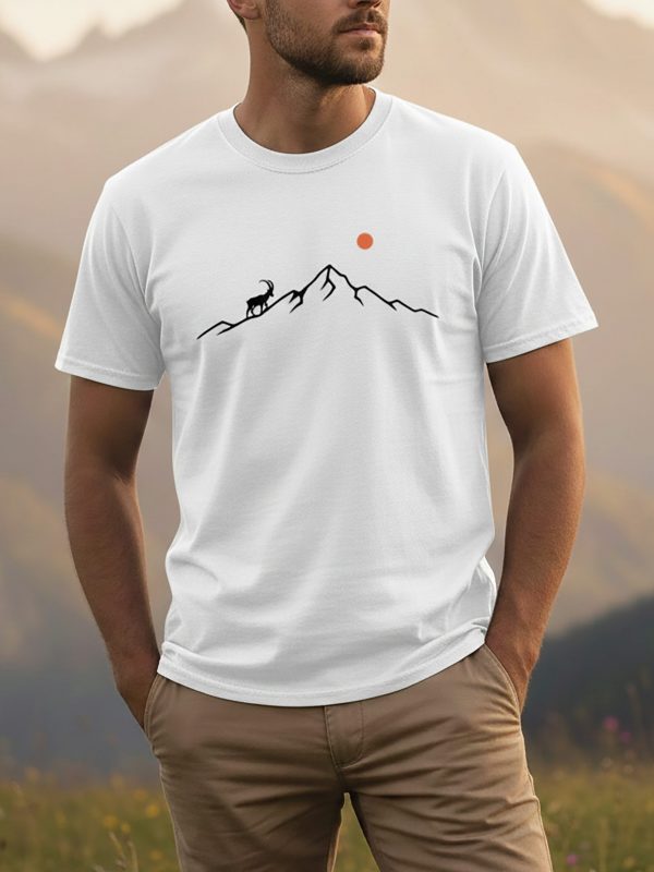 Herren TShirt Ziege Berg3 T-Shirt "Mountain Goat"