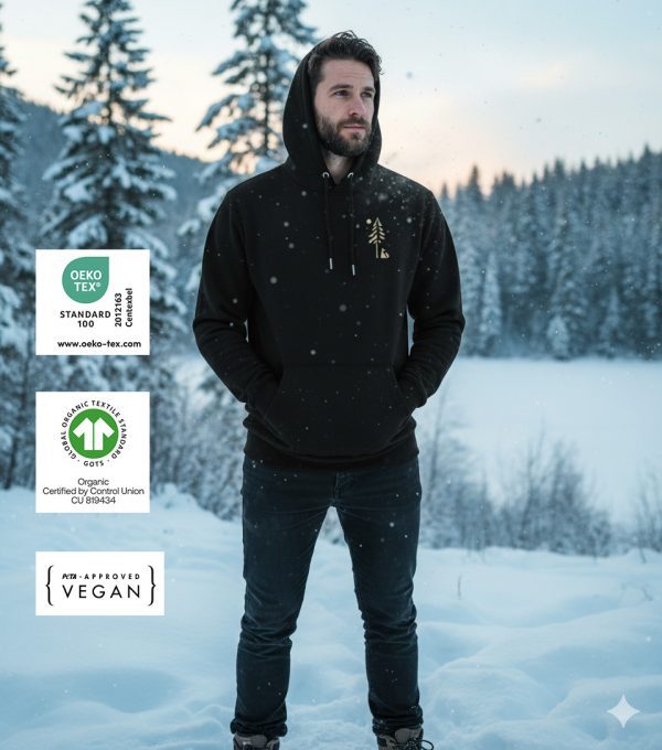 Hoodie Fuchs Winter Zertifikat Hoodie „Fuchs im Wald“