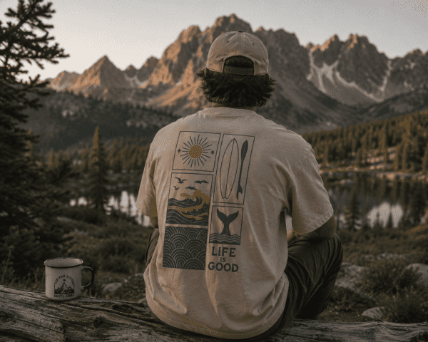 T-Shirt life is goode emotional 2 "Retro Surf"