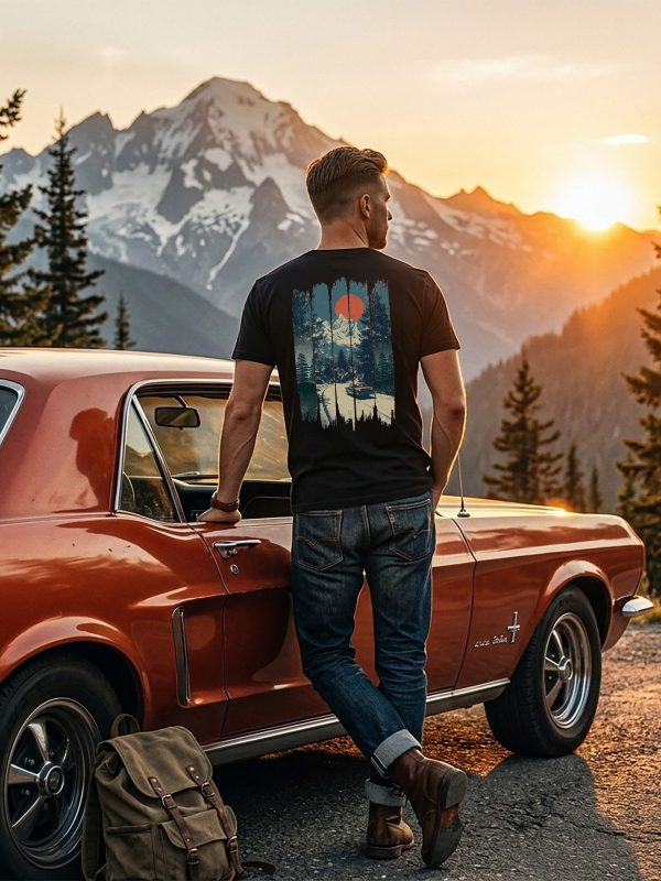 Herren T-Shirt Berg Auto2 „Winter Mood“