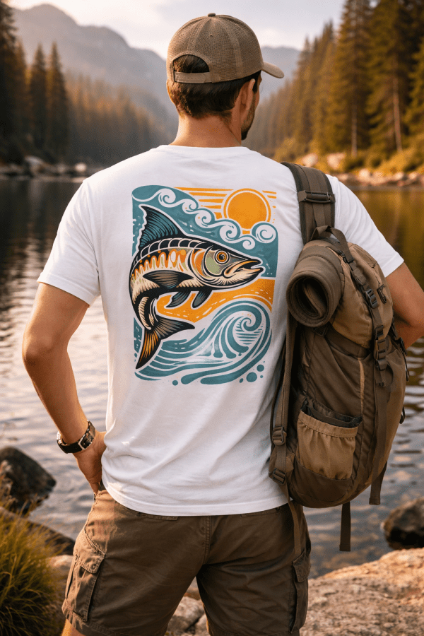 T-Shirt "Fisch Linol"
