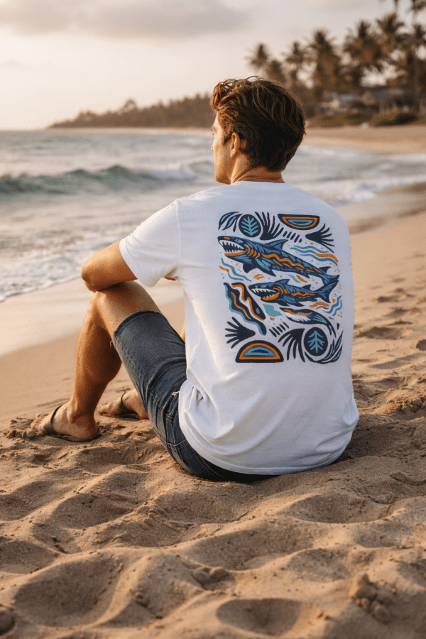 T-Shirt Retro Hai 3 T-Shirt „Ocean Retro“