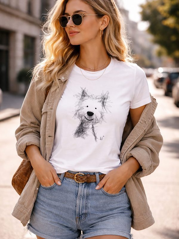 TShirt Hund T-Shirt „Happy Dog Sketch“
