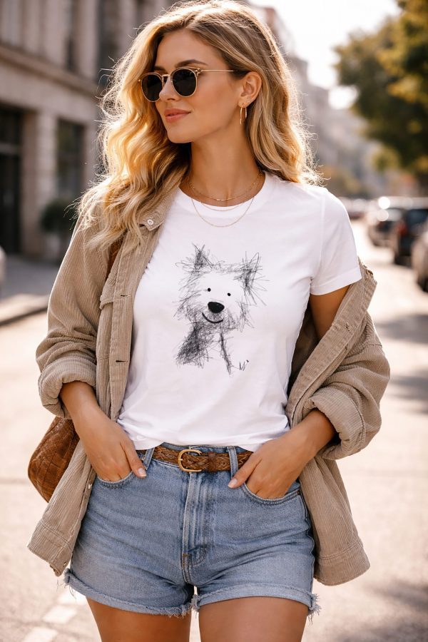TShirt Hund T-Shirt „Happy Dog Sketch“