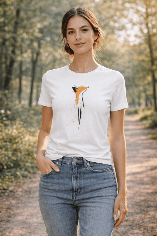 Damen Fuchs Fitted T-Shirt „Urban Fox“