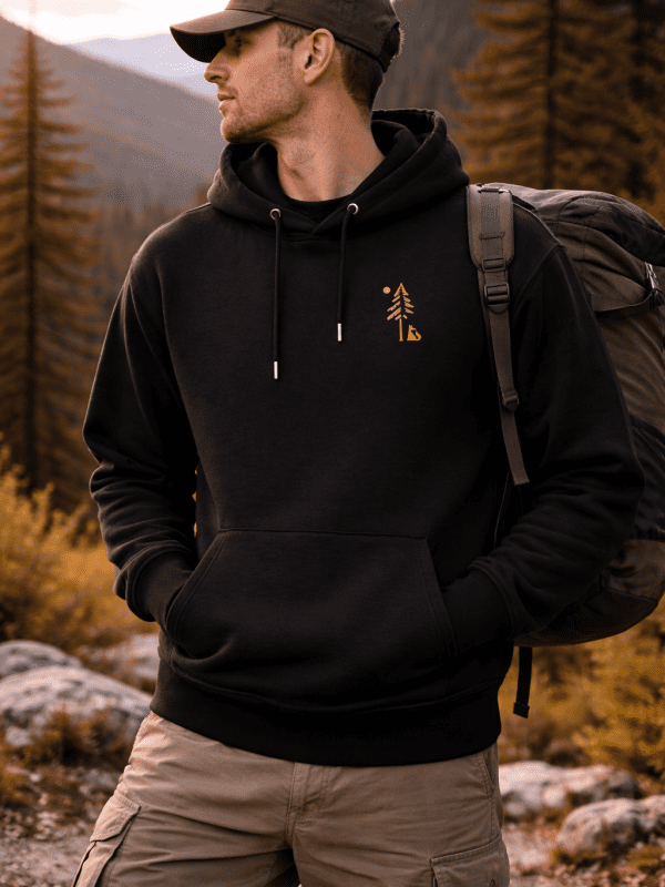 Herren Hoodie Fuchs Stickerei Hoodie „Fox“ Embroidery