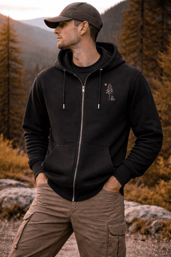 Hoodie Zipper Fuchs Zip-Hoodie „Minimalist Fox“