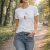 T-Shirt Banksy Fitted „Girl with ballon“