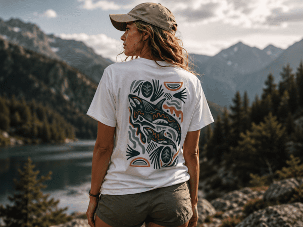 T-Shirt „Deep Sea Abstract“