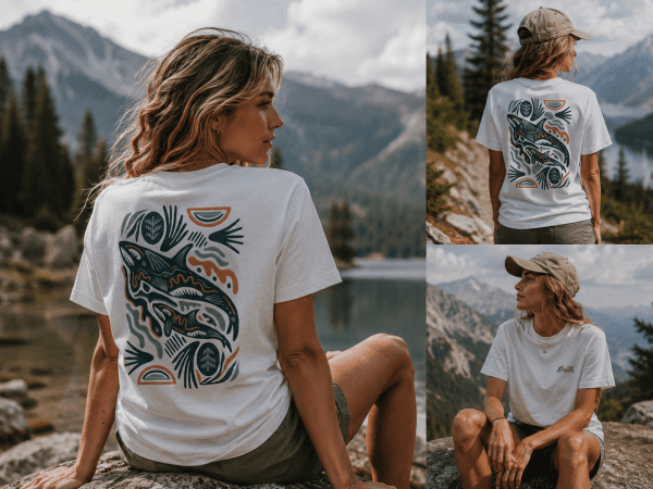 T-Shirt „Deep Sea Abstract“