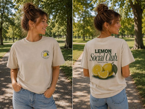 Damen-T-Shirt-Zitrone4 „Lemon Social Club“